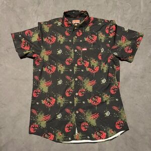 Dixxon Flannel Co The Nightmare Party Shirt Mens Medium Black Freddy Krueger